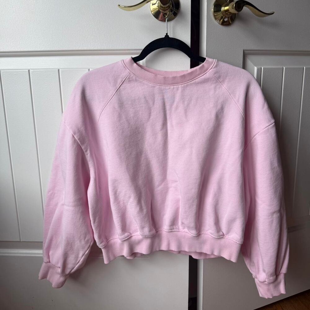 Zara pink cropped sweatshirt size